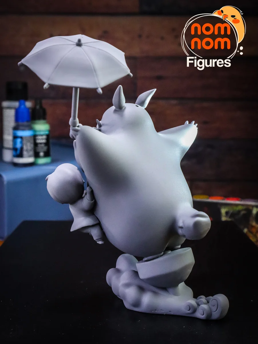Chibi - My Neighbour Totoro | Fan Art | 3D Printed Resin Model Garage Kit | *Un-Painted* | Nomnom 8