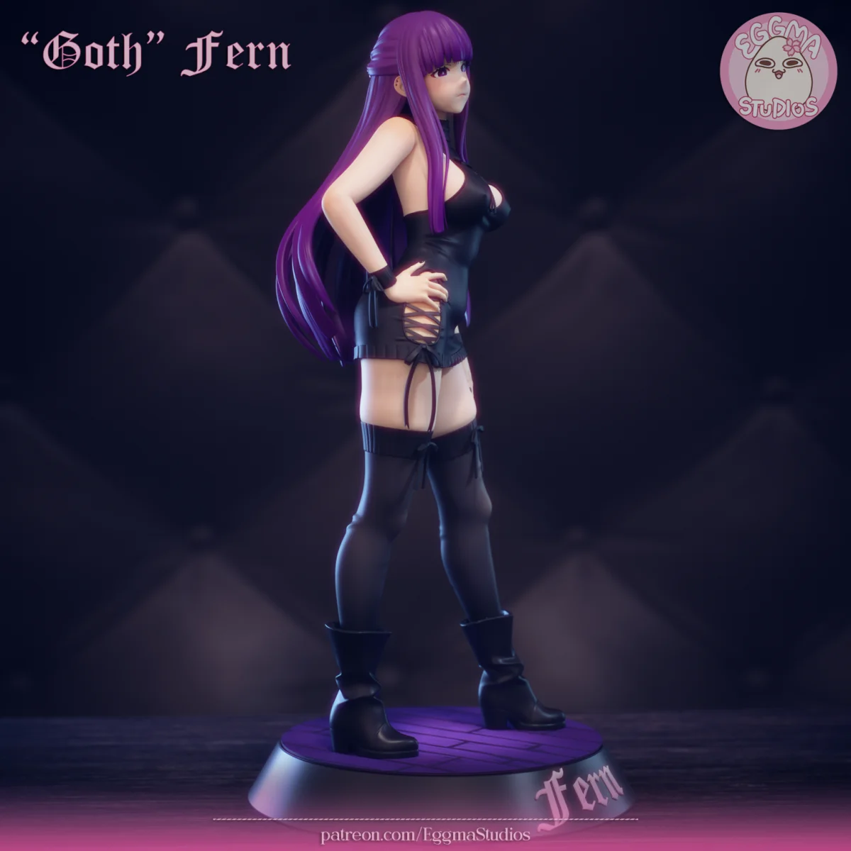 Goth Fern | Fan Art | 3D Printed Resin Model Garage Kit | *Un-Painted* | EggmaStudios 4