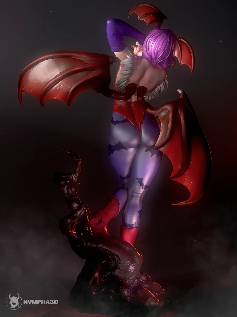 Lilith Aensland | Fan Art | 3D Printed Resin Model Garage Kit | *Un-Painted* | Nympha3D 3