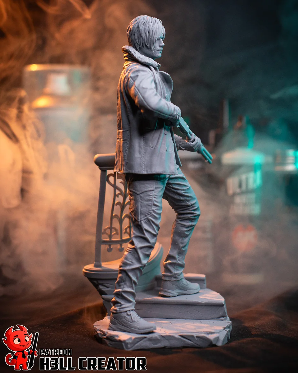 Leon S. Kennedy | Fan Art | 3D Printed Resin Model Garage Kit | *Un-Painted* | H3LL Creator 11