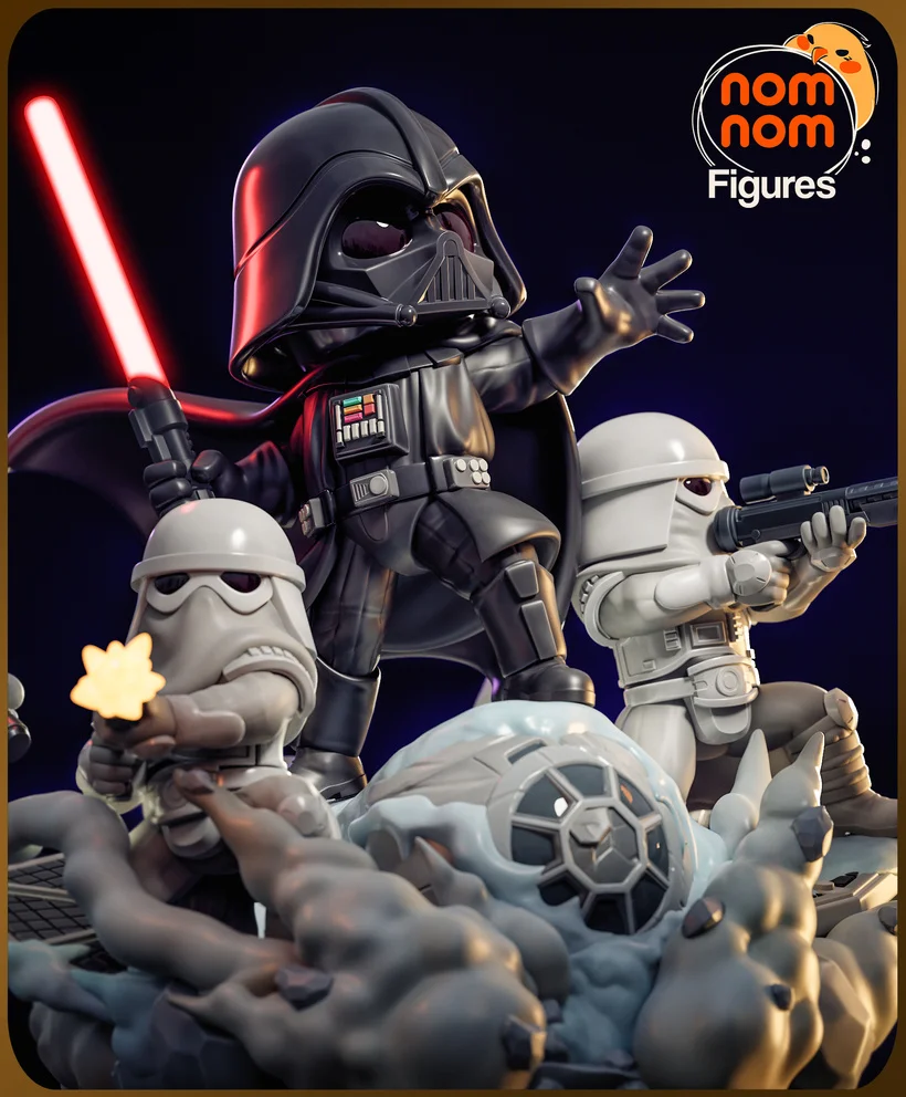 Chibi Darth Vader | Fan Art | 3D Printed Resin Model Garage Kit | *Un-Painted* | Nomnom 3