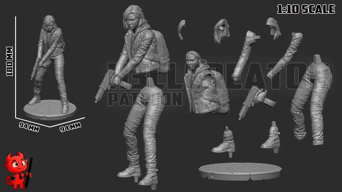 Grace Ashcroft | Fan Art | 3D Printed Resin Model Garage Kit | *Un-Painted* | H3LL Creator 9