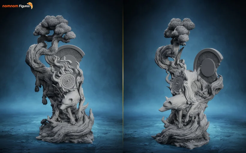 Amaterasu | Fan Art | 3D Printed Resin Model Garage Kit | *Un-Painted* | Nomnom 8