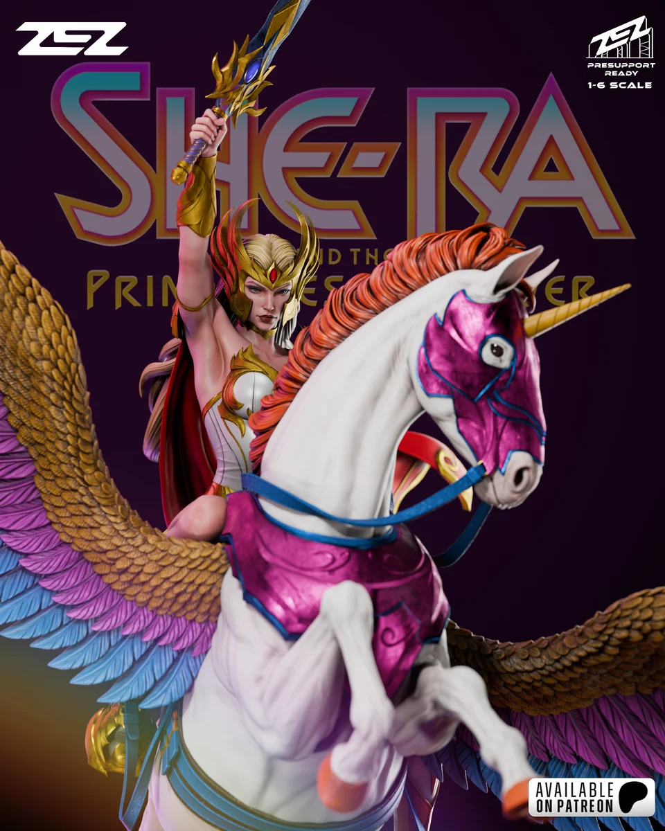 She-Ra | Fan Art | 3D Printed Resin Model Garage Kit | *Un-Painted* | ZEZ Studio