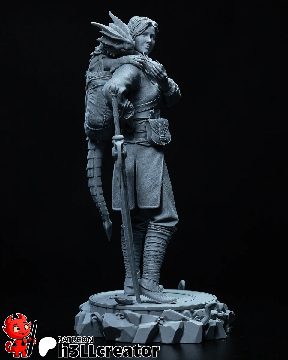 Mio and Zoe Set | Fan Art | 3D Printed Resin Model Garage Kit | *Un-Painted* | H3LL Creator 15