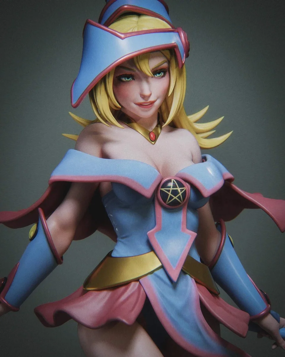 Dark Magician Girl | Fan Art | 3D Printed Resin Model Garage Kit | *Un-Painted* | Abe3D