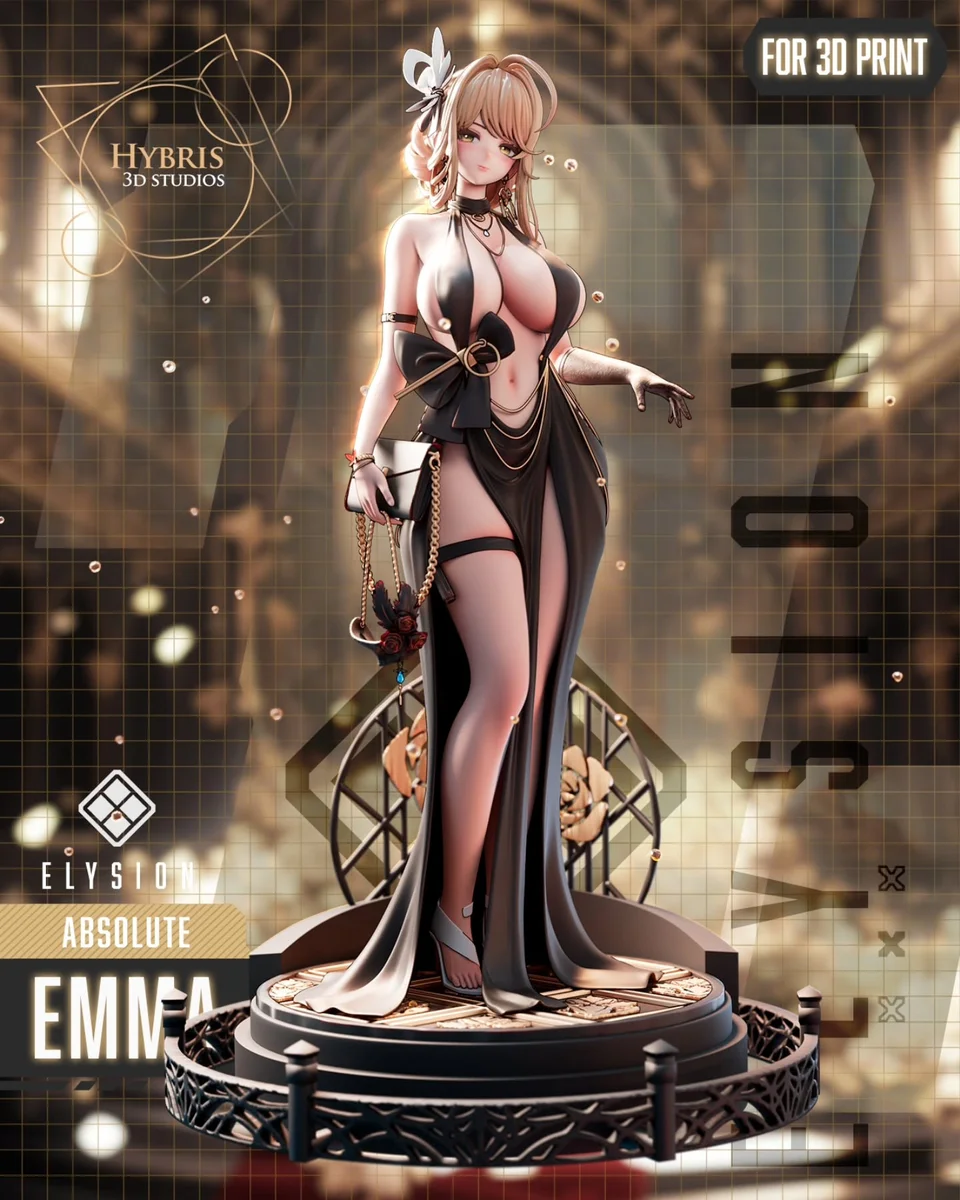 Emma | Fan Art | 3D Printed Resin Model Garage Kit | *Un-Painted* | Hybris Studios 6