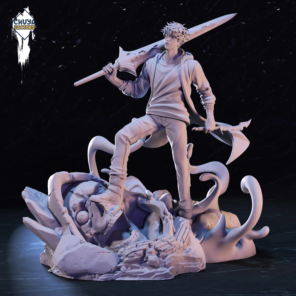 Sung Jin-Woo | Fan Art | 3D Printed Resin Model Garage Kit | *Un-Painted* | Chuya Factory 6
