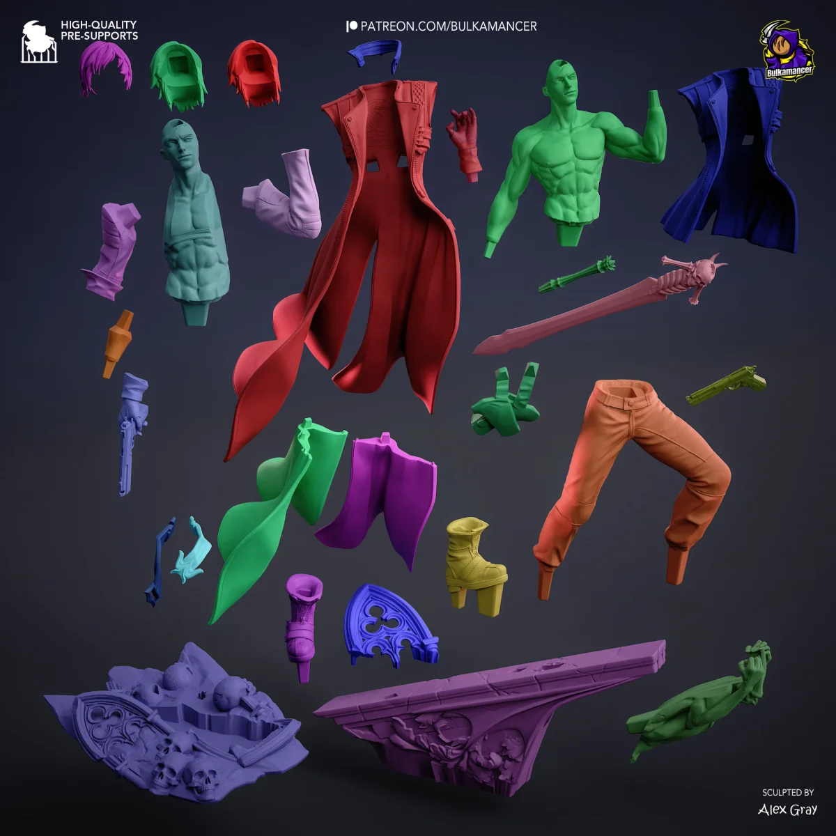 Dante | Fan Art | 3D Printed Resin Model Garage Kit | *Un-Painted* | Bulkamancer 7
