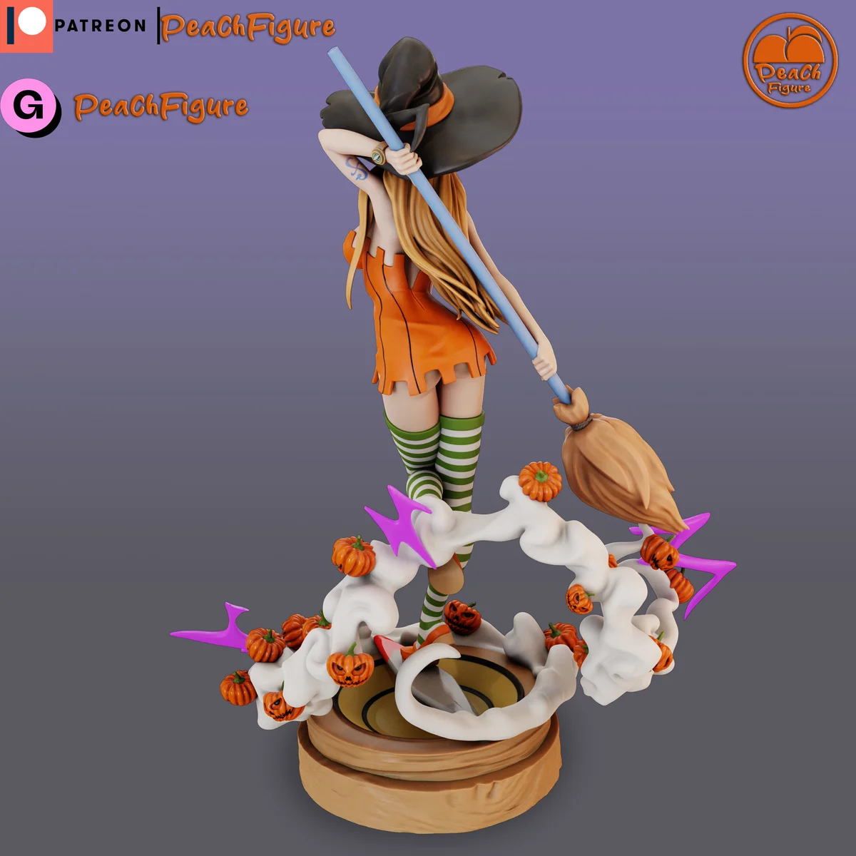 Nami | Fan Art | 3D Printed Resin Model Garage Kit | *Un-Painted* | Peach Figure 4