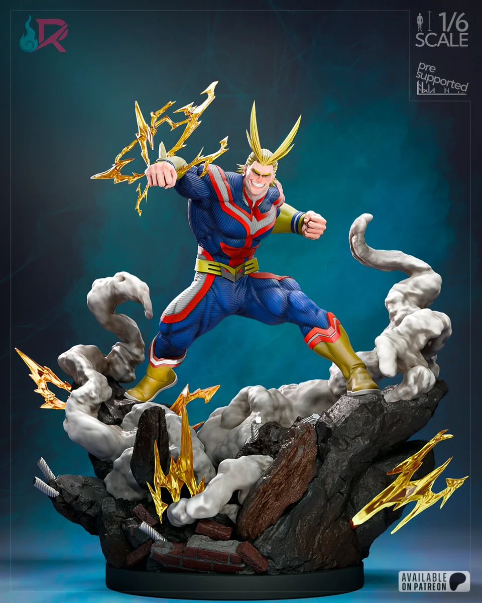All Might | Fan Art | 3D Printed Resin Model Garage Kit | *Un-Painted* | Rechtag 7