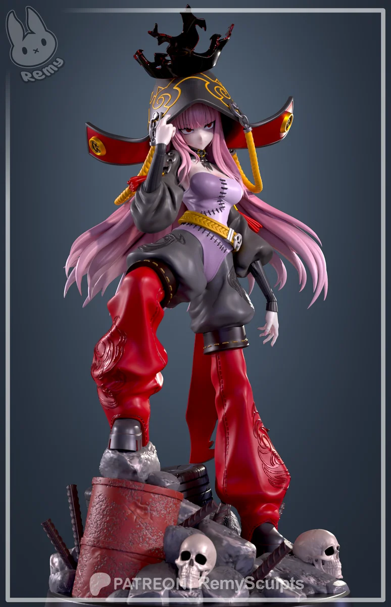 Mori Calliope | Fan Art | 3D Printed Resin Model Garage Kit | *Un-Painted* | Remy Sculpts 4