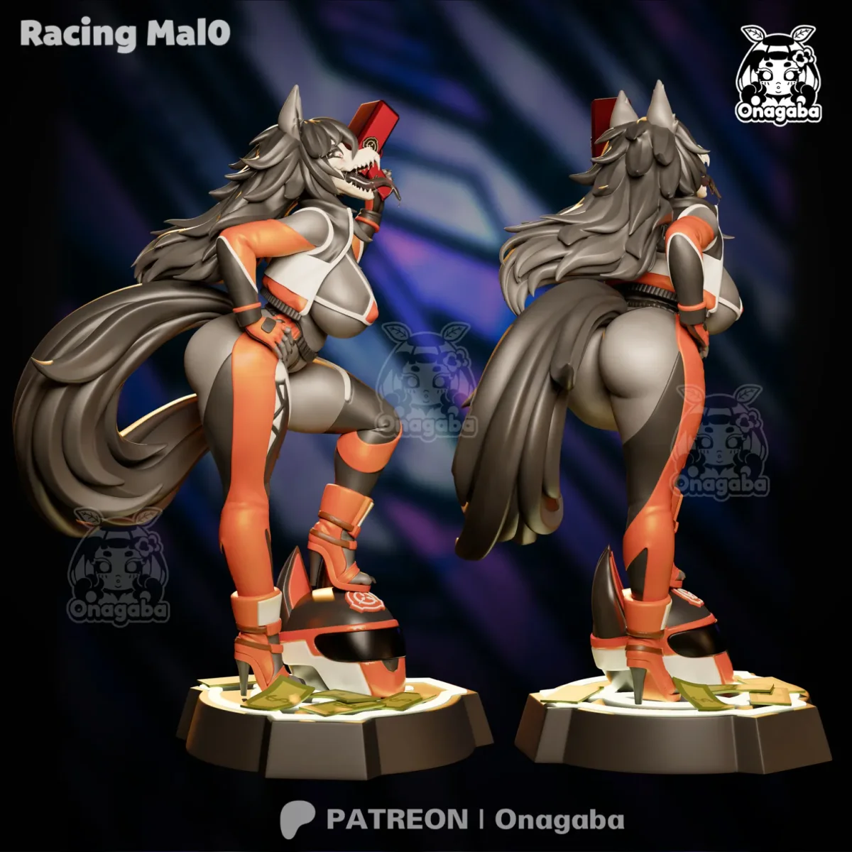 Racing Mal0 | Fan Art | 3D Printed Resin Model Garage Kit | *Un-Painted* | ONAGABA 11