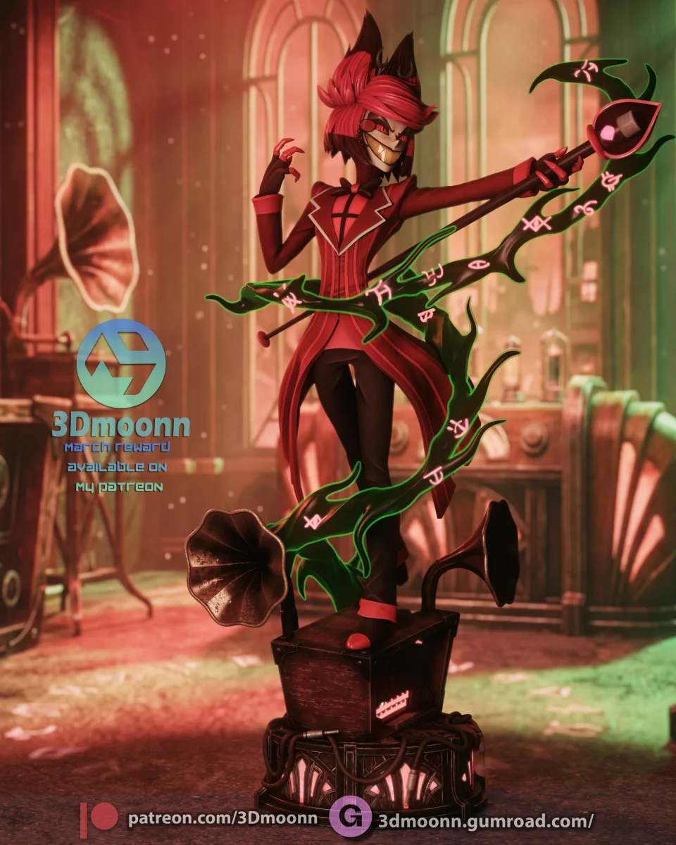 Alastor | Fan Art | 3D Printed Resin Model Garage Kit | *Un-Painted* | 3DMoonn 7