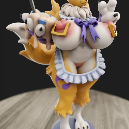 Cake Renamon | Fan Art | 3D Printed Resin Model Garage Kit | *Un-Painted* | AnyoneNSFW 8