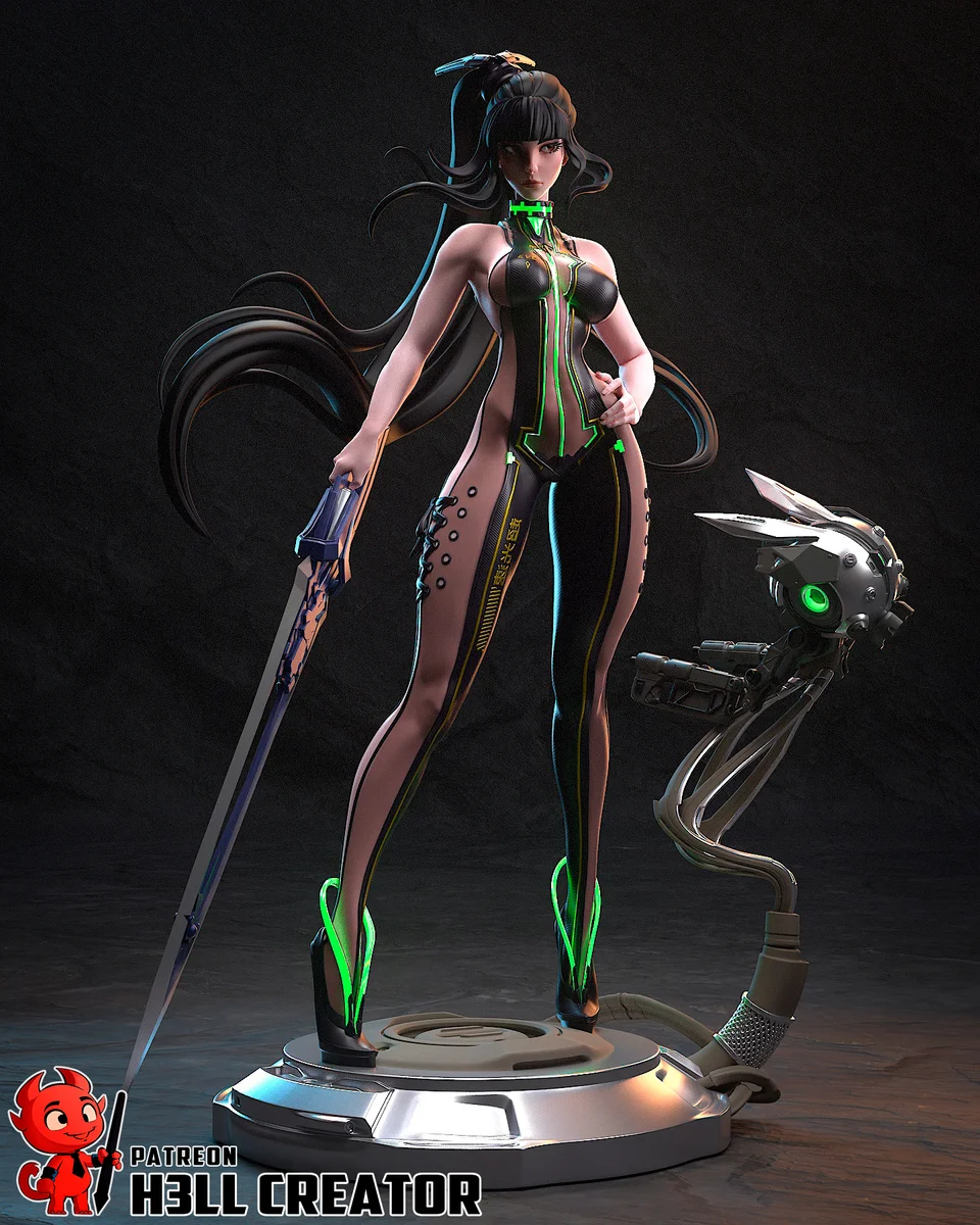 Eve | Fan Art | 3D Printed Resin Model Garage Kit | *Un-Painted* | H3LL Creator 4
