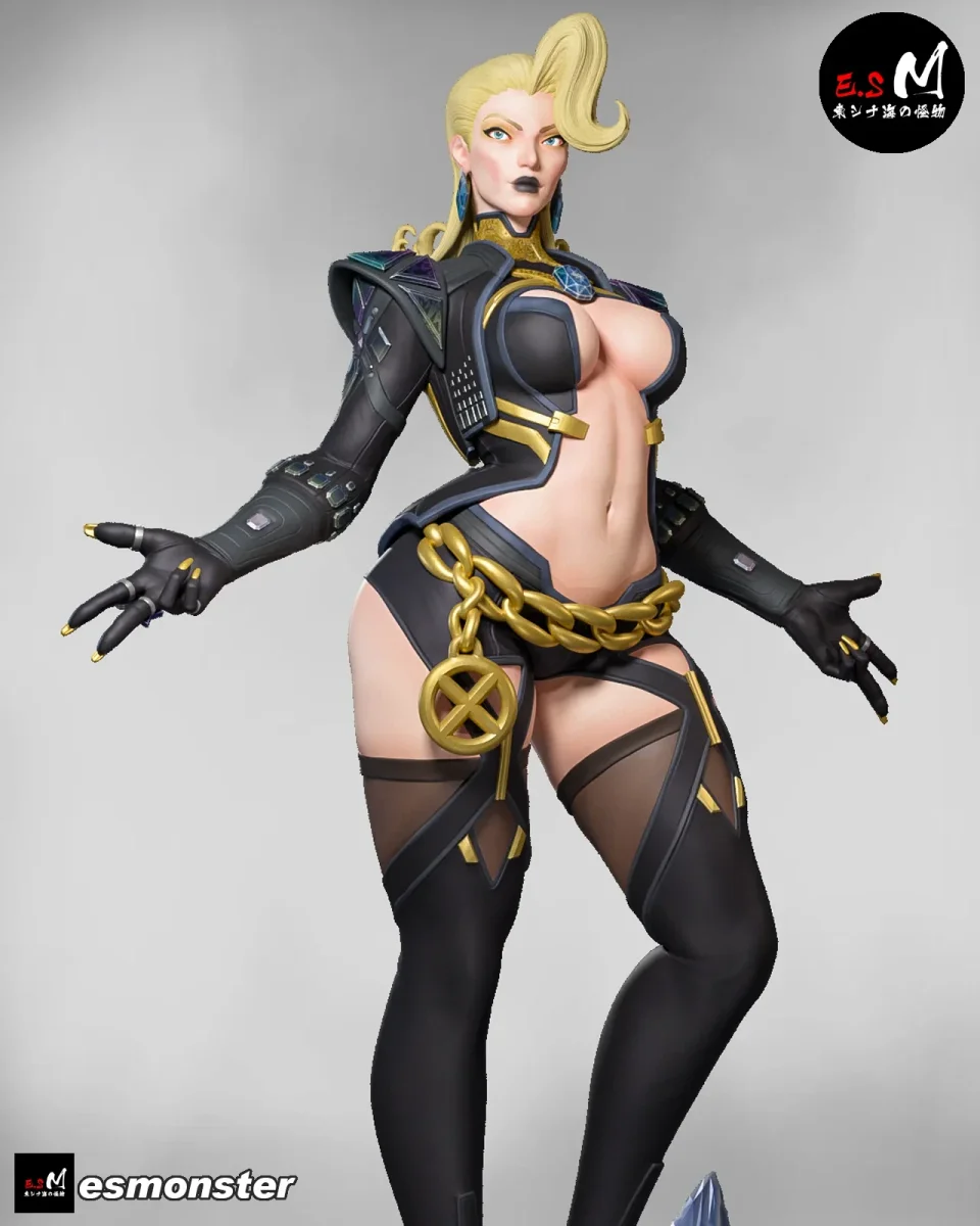 Emma Frost v1 | Fan Art | 3D Printed Resin Model Garage Kit | *Un-Painted* | ES Monster 5