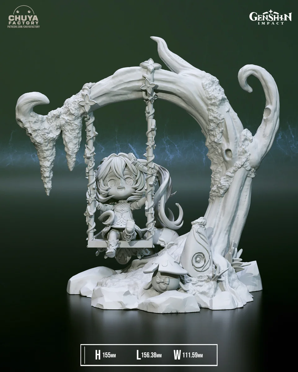 Chibi Nahida | Fan Art | 3D Printed Resin Model Garage Kit | *Un-Painted* | Chuya Factory 11