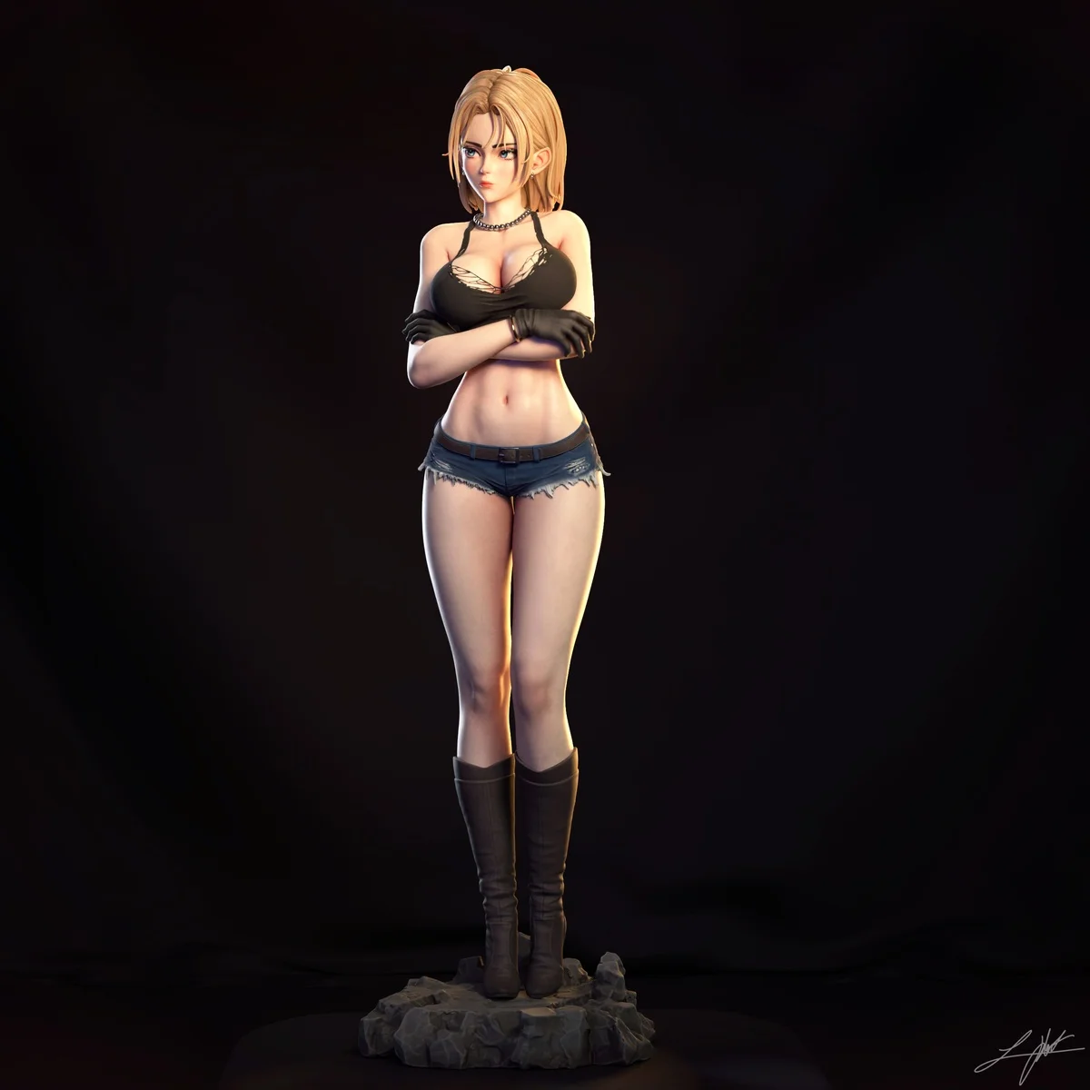 Android 18 | Fan Art | 3D Printed Resin Model Garage Kit | *Un-Painted* | Abe3D 5