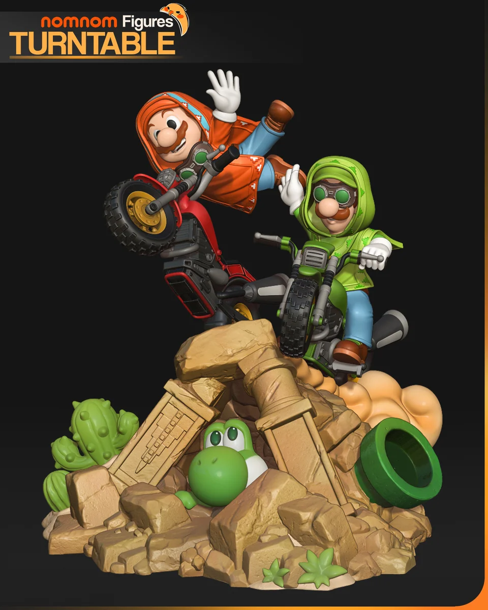 Super Mario Galaxy Movie Diorama | Fan Art | 3D Printed Resin Model Garage Kit | *Un-Painted* | Nomnom 4