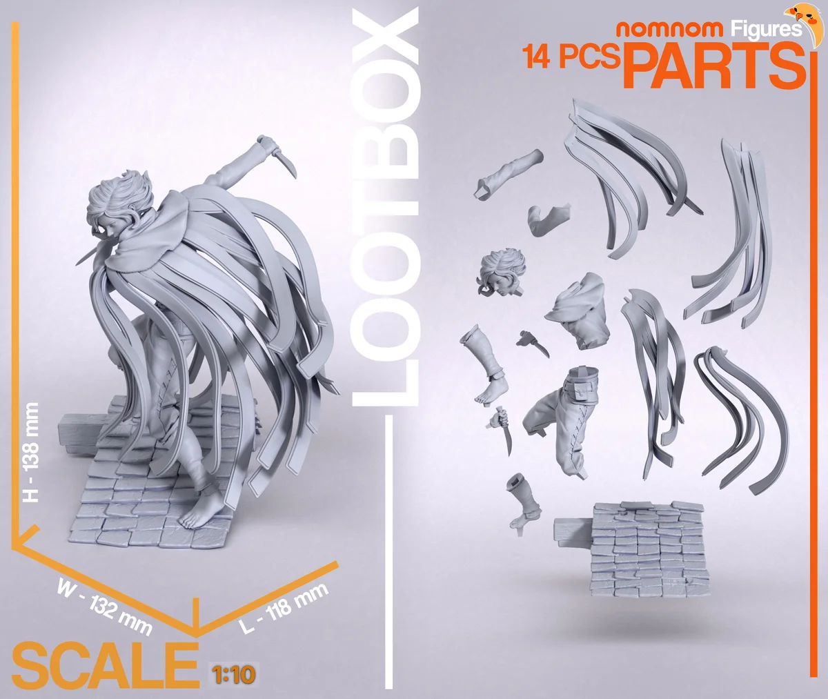 Vin | Fan Art | 3D Printed Resin Model Garage Kit | *Un-Painted* | Nomnom 3