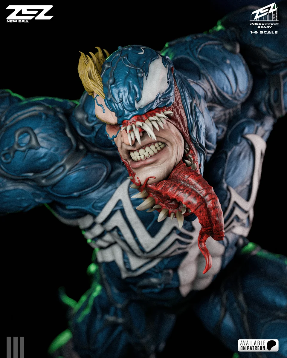 Venom | Fan Art | 3D Printed Resin Model Garage Kit | *Un-Painted* | ZEZ Studio 10