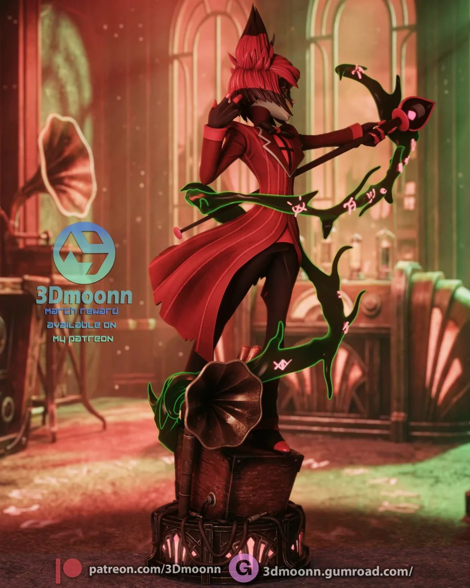 Alastor | Fan Art | 3D Printed Resin Model Garage Kit | *Un-Painted* | 3DMoonn 6
