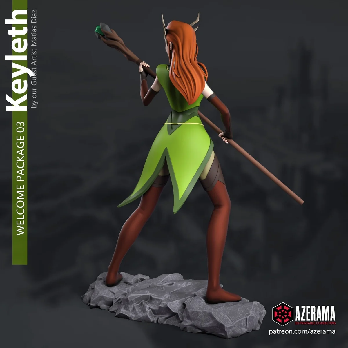 Druid | Fan Art | 3D Printed Resin Model Garage Kit | *Un-Painted* | Azerama 3