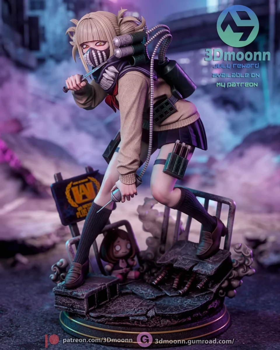 Himiko Toga | Fan Art | 3D Printed Resin Model Garage Kit | *Un-Painted* | 3DMoonn 4