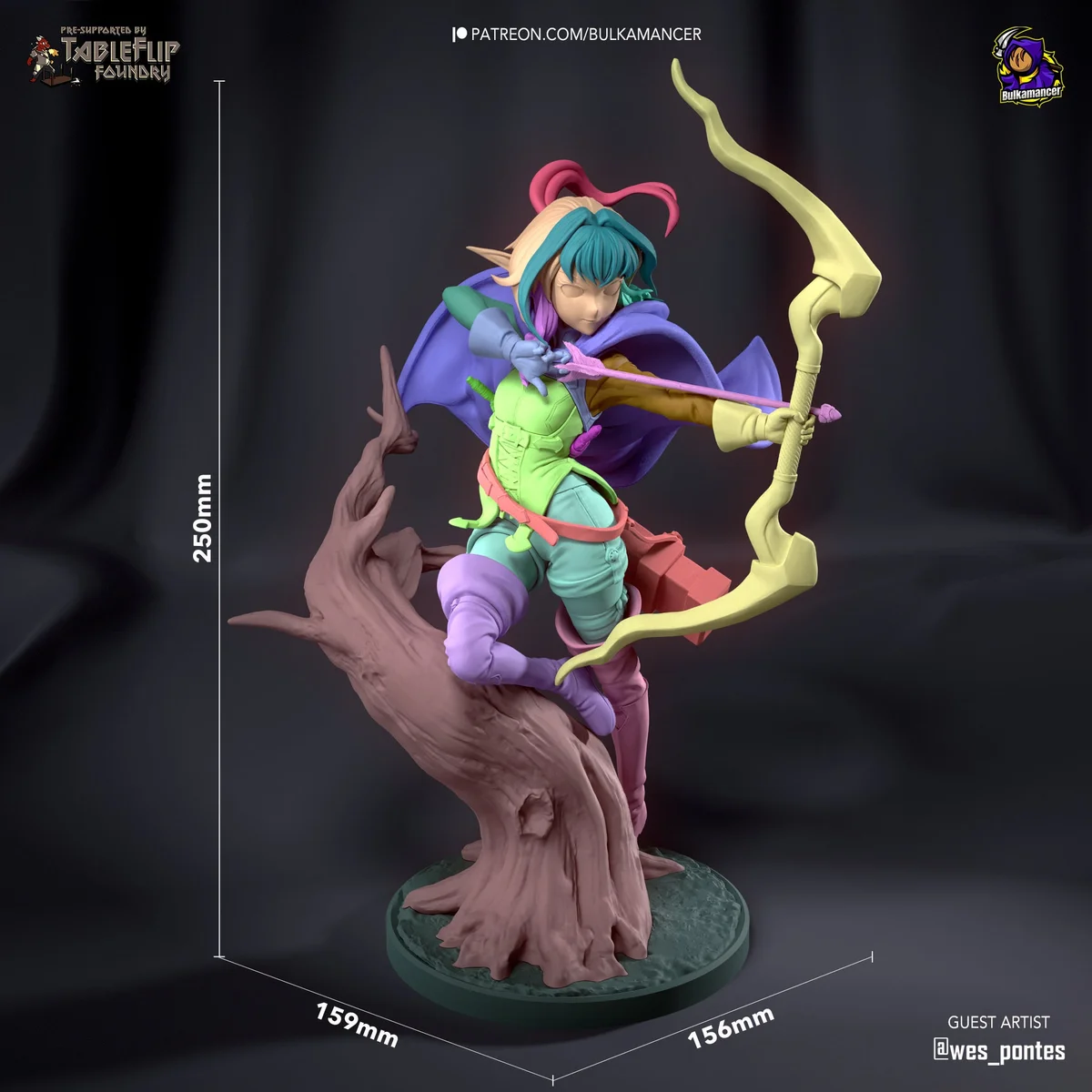 High Elf Archer | Fan Art | 3D Printed Resin Model Garage Kit | *Un-Painted* | Bulkamancer 8