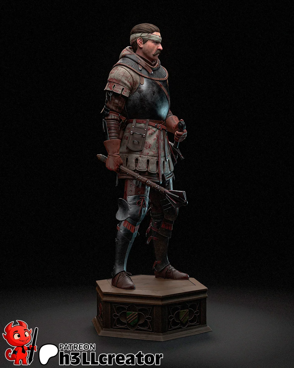 Jan Žižka | Fan Art | 3D Printed Resin Model Garage Kit | *Un-Painted* | H3LL Creator 5