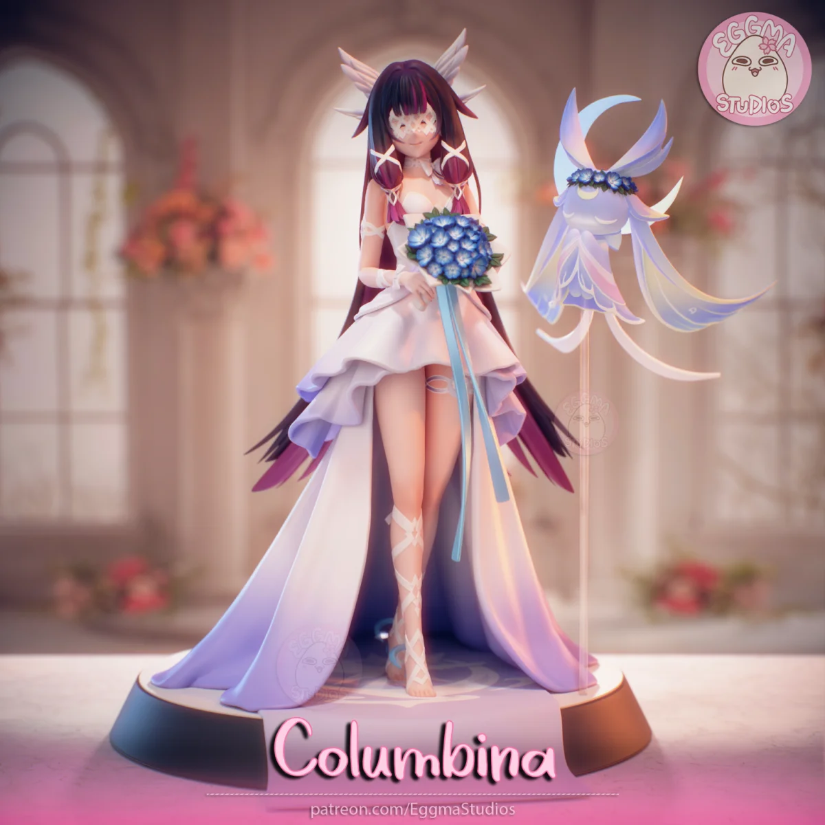Columbina | Fan Art | 3D Printed Resin Model Garage Kit | *Un-Painted* | EggmaStudios 3