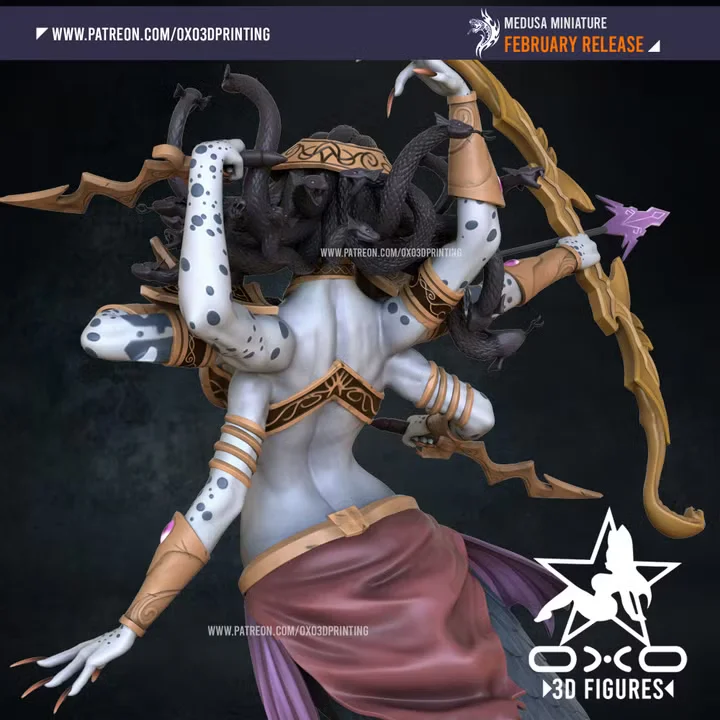 Medusa | Fan Art | 3D Printed Resin Model Garage Kit | *Un-Painted* | OXO3D 4