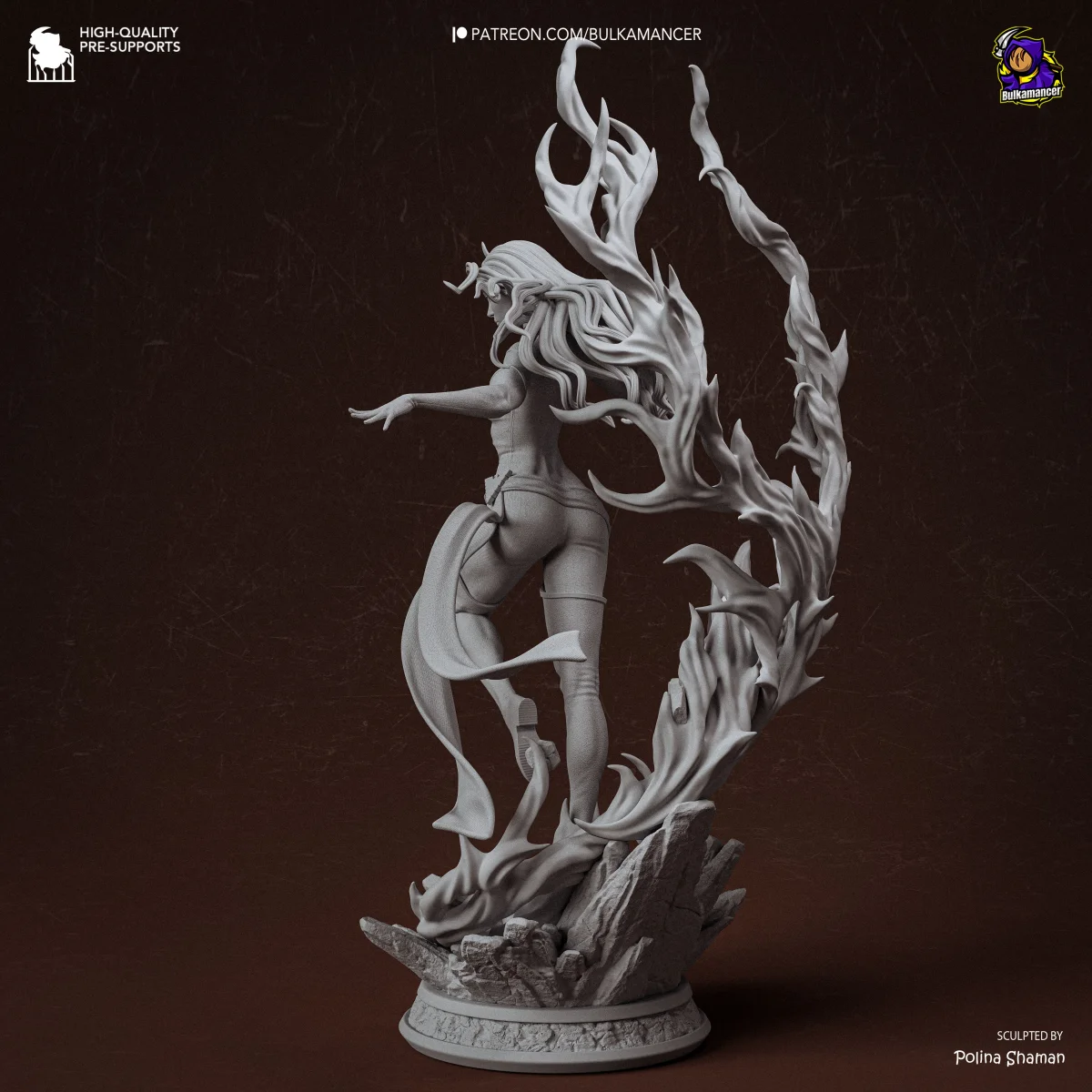 Dark Phoenix | Fan Art | 3D Printed Resin Model Garage Kit | *Un-Painted* | Bulkamancer 7