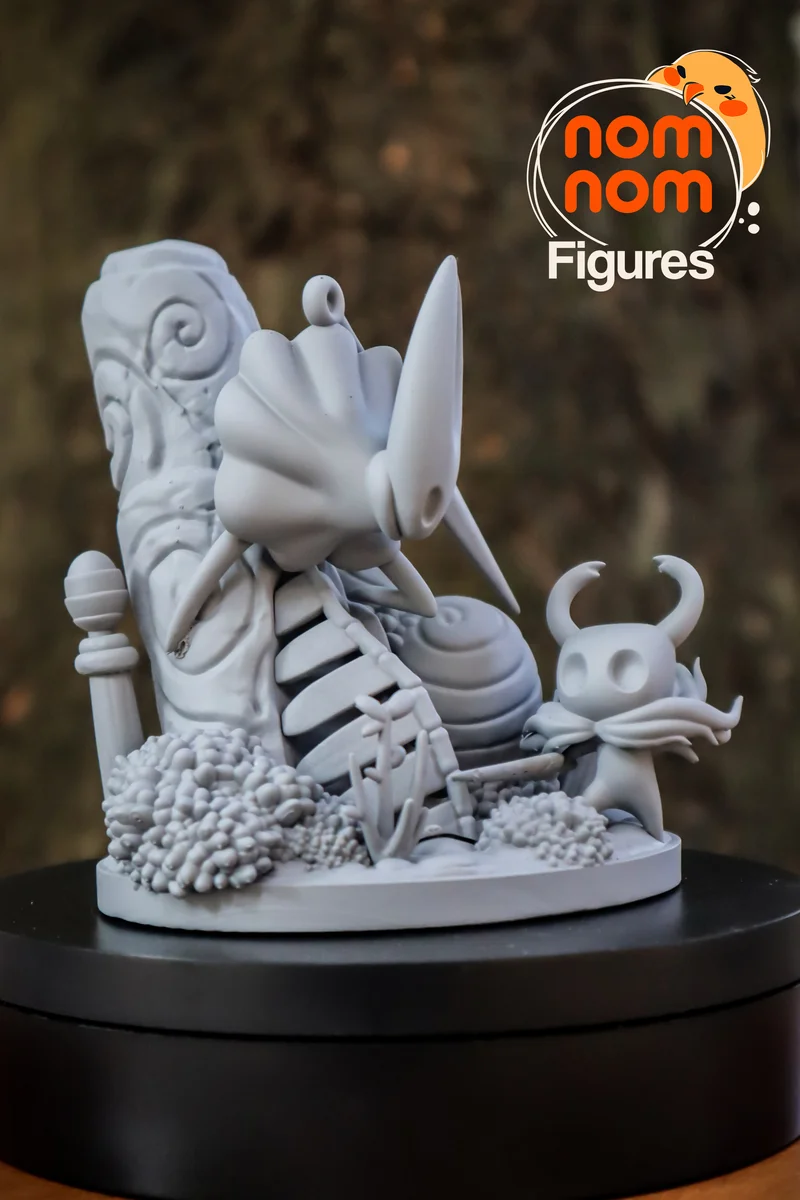 Chibi Knight and Hornet | Fan Art | 3D Printed Resin Model Garage Kit | *Un-Painted* | Nomnom 6
