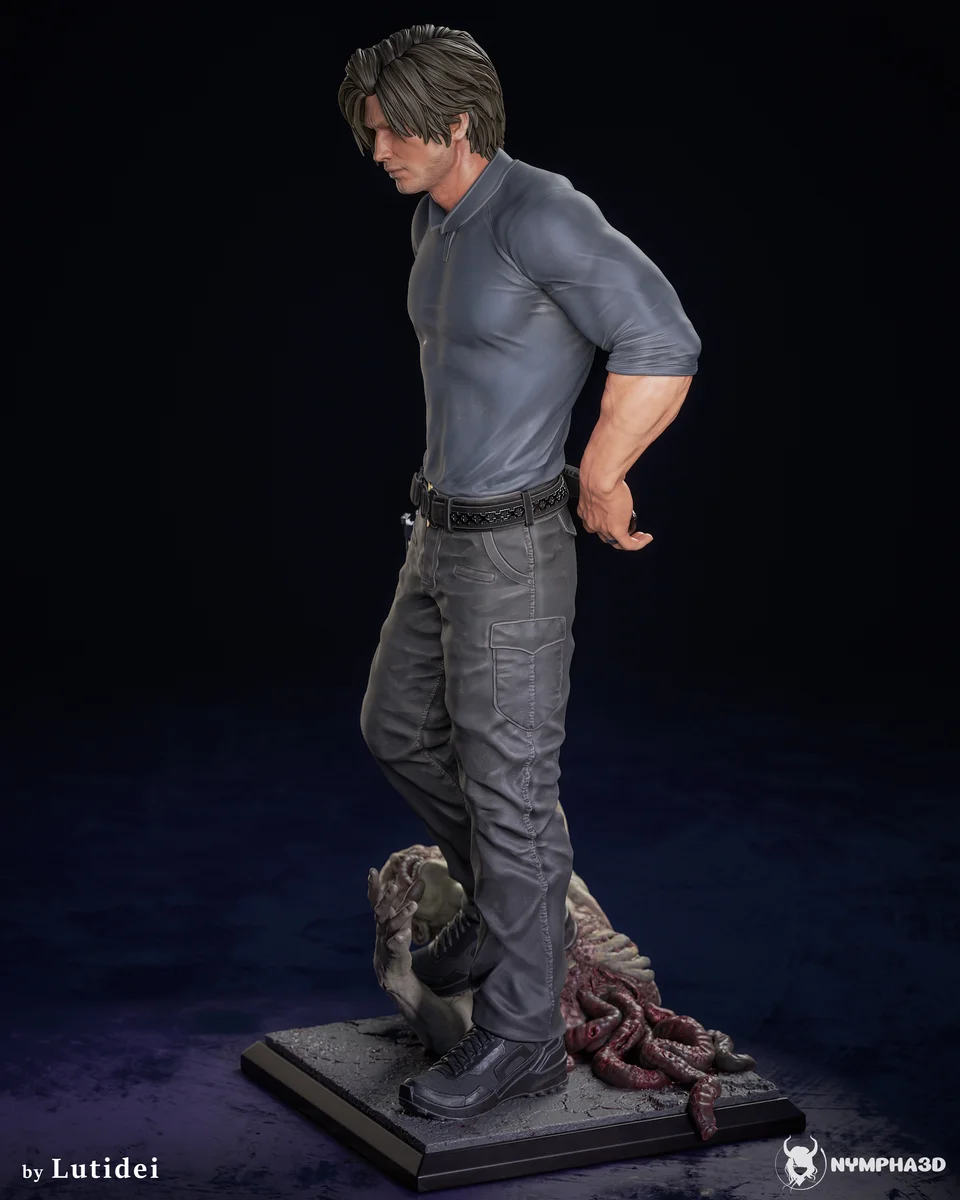 Leon Kennedy | Fan Art | 3D Printed Resin Model Garage Kit | *Un-Painted* | Nympha3D 6