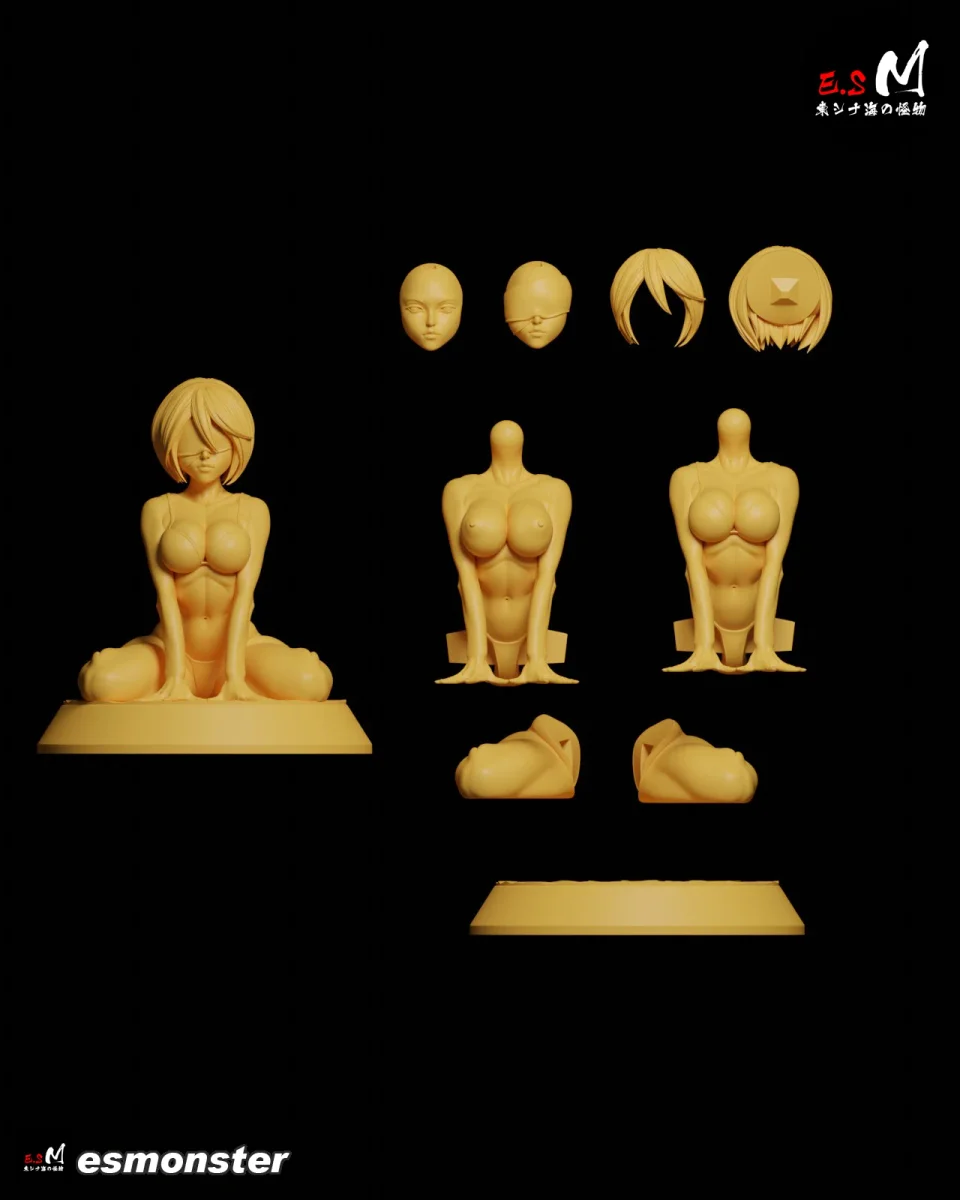 2B (Sun-Kissed) | Fan Art | 3D Printed Resin Model Garage Kit | *Un-Painted* | ES Monster 8