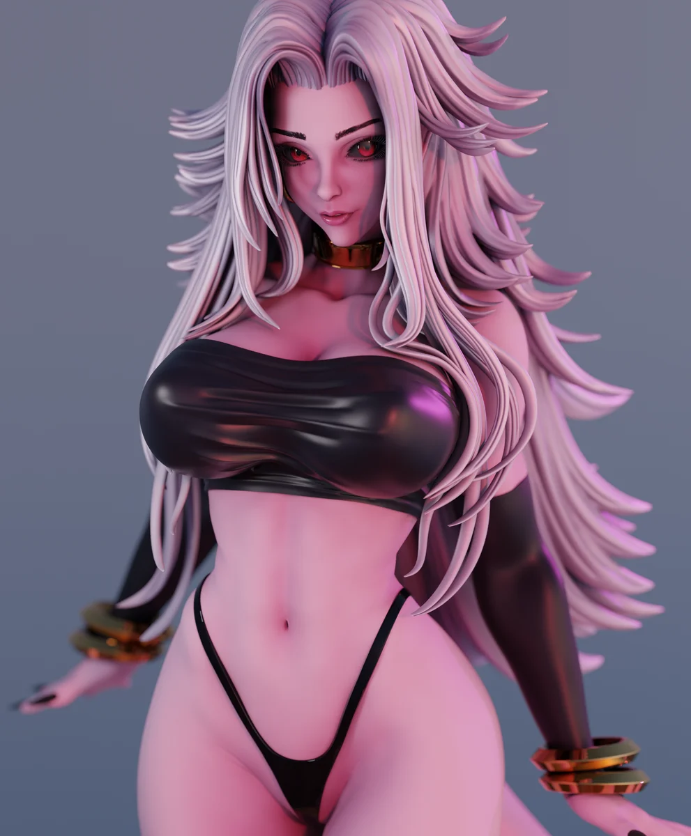 Android 21 | Fan Art | 3D Printed Resin Model Garage Kit | *Un-Painted* | Momoji 5