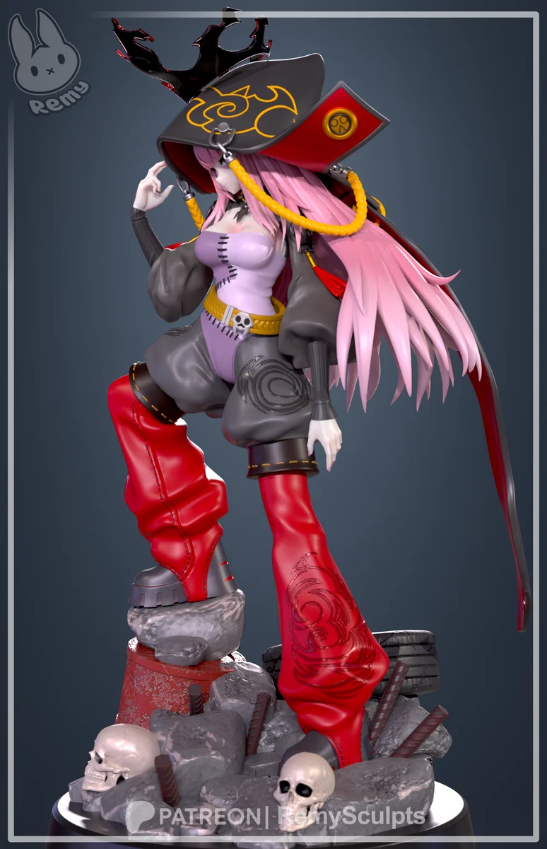Mori Calliope | Fan Art | 3D Printed Resin Model Garage Kit | *Un-Painted* | Remy Sculpts 6