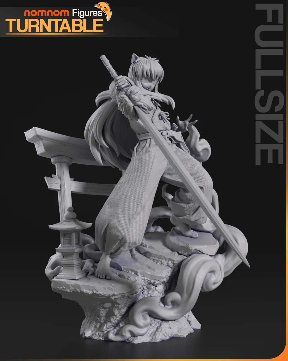 Inuyasha | Fan Art | 3D Printed Resin Model Garage Kit | *Un-Painted* | Nomnom 9