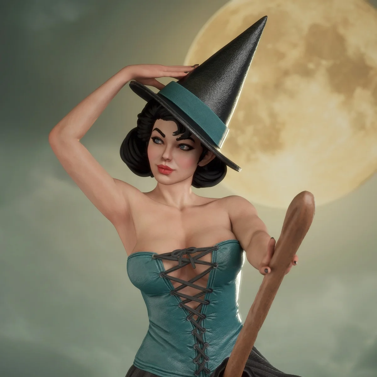 Witch Bombshell | Fan Art | 3D Printed Resin Model Garage Kit | *Un-Painted* | Abe3D 7