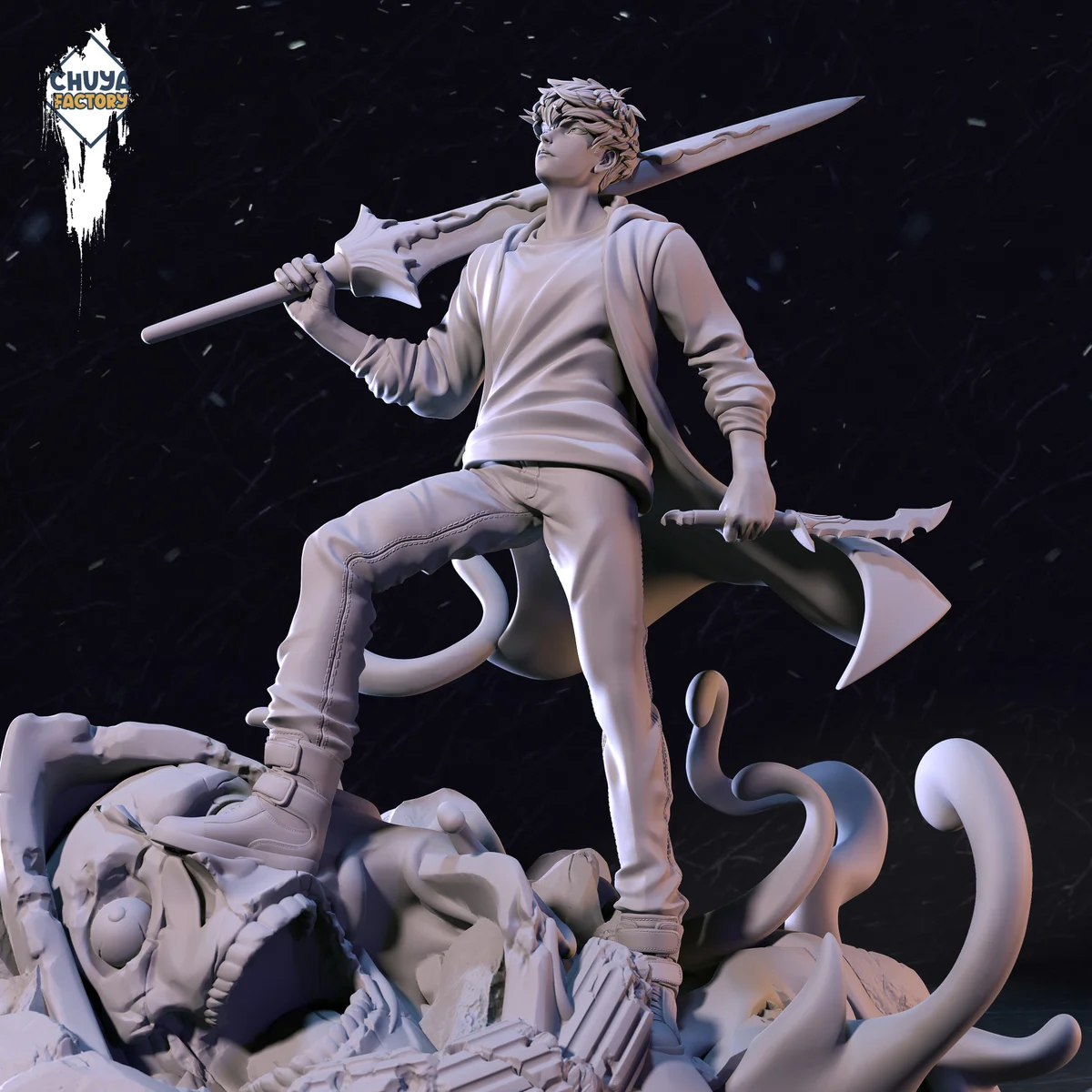 Sung Jin-Woo | Fan Art | 3D Printed Resin Model Garage Kit | *Un-Painted* | Chuya Factory 7