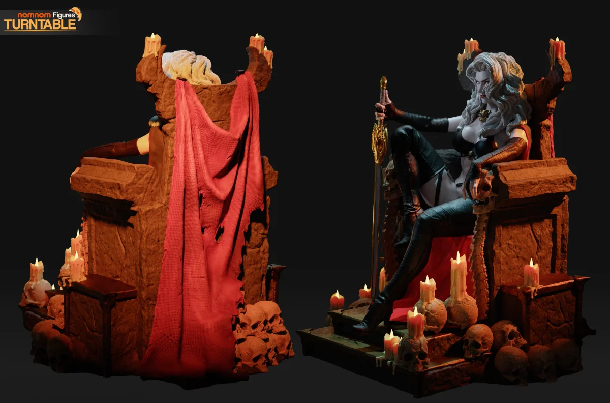 Lady Death | Fan Art | 3D Printed Resin Model Garage Kit | *Un-Painted* | Nomnom 6