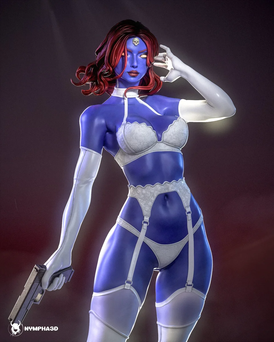 Mystique | Fan Art | 3D Printed Resin Model Garage Kit | *Un-Painted* | Nympha3D 6