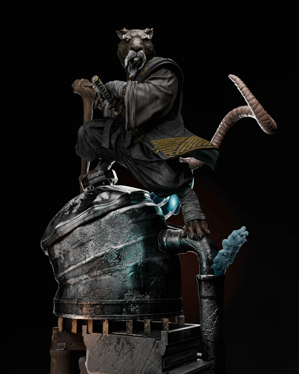Master Splinter | Fan Art | 3D Printed Resin Model Garage Kit | *Un-Painted* | ZEZ Studio 7