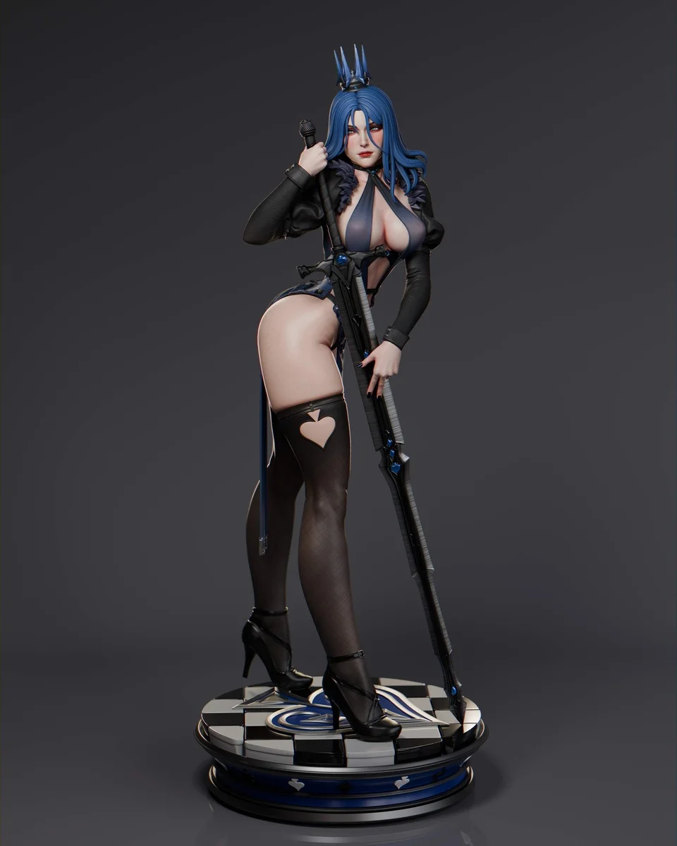 Queen of Spades | Fan Art | 3D Printed Resin Model Garage Kit | *Un-Painted* | Abe3D 3
