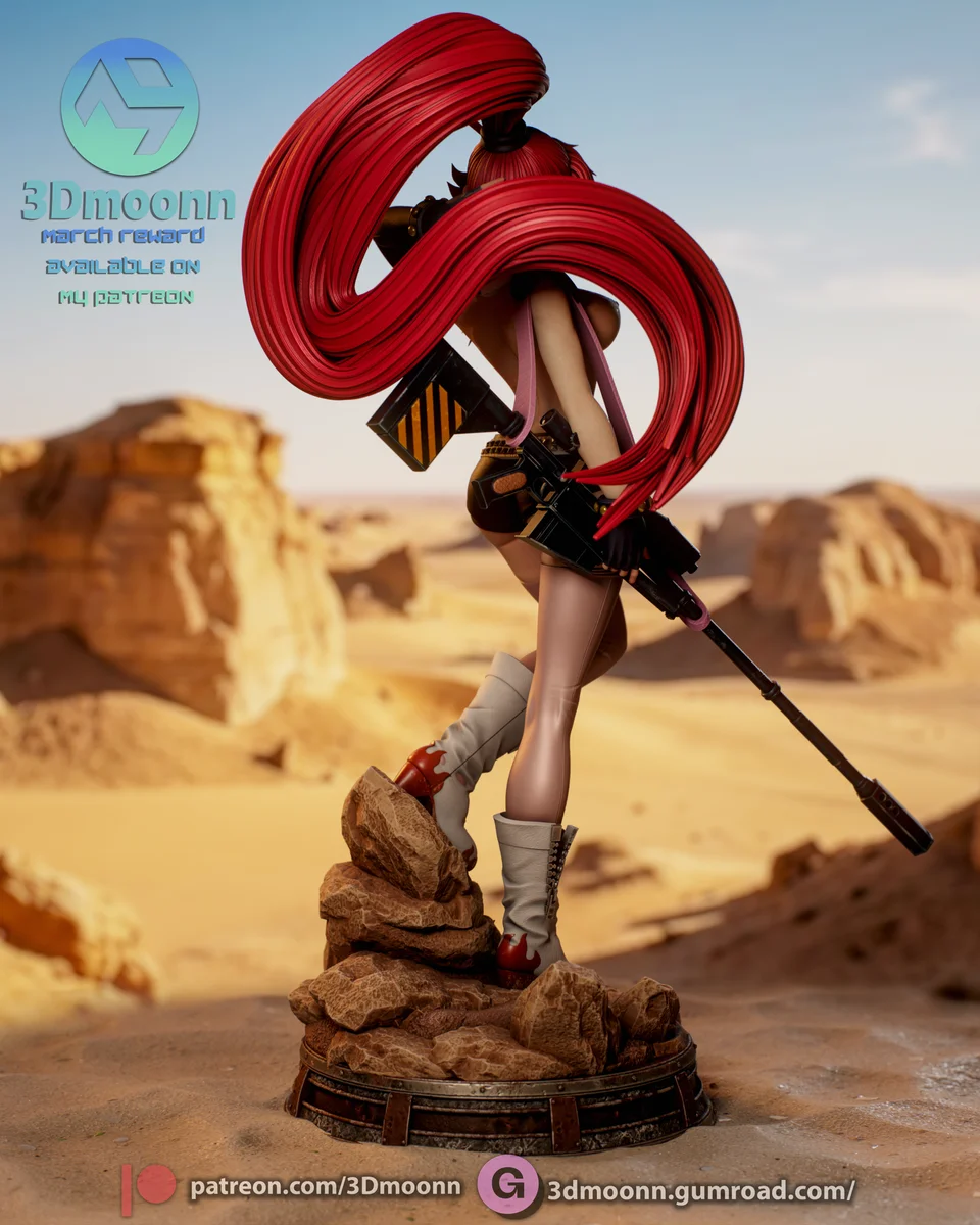 Yoko Littner | Fan Art | 3D Printed Resin Model Garage Kit | *Un-Painted* | 3DMoonn 3