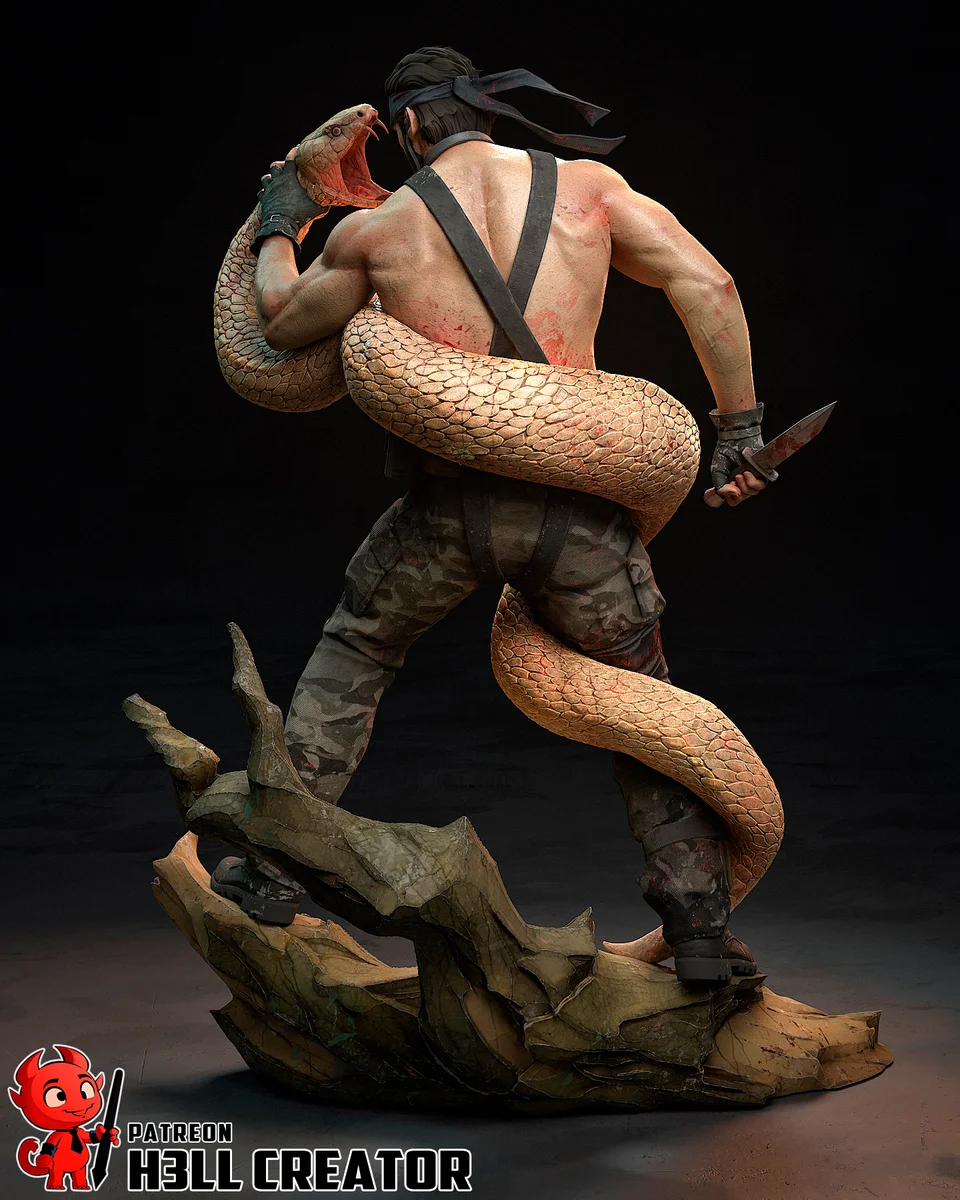 Big Boss | Fan Art | 3D Printed Resin Model Garage Kit | *Un-Painted* | H3LL Creator 8