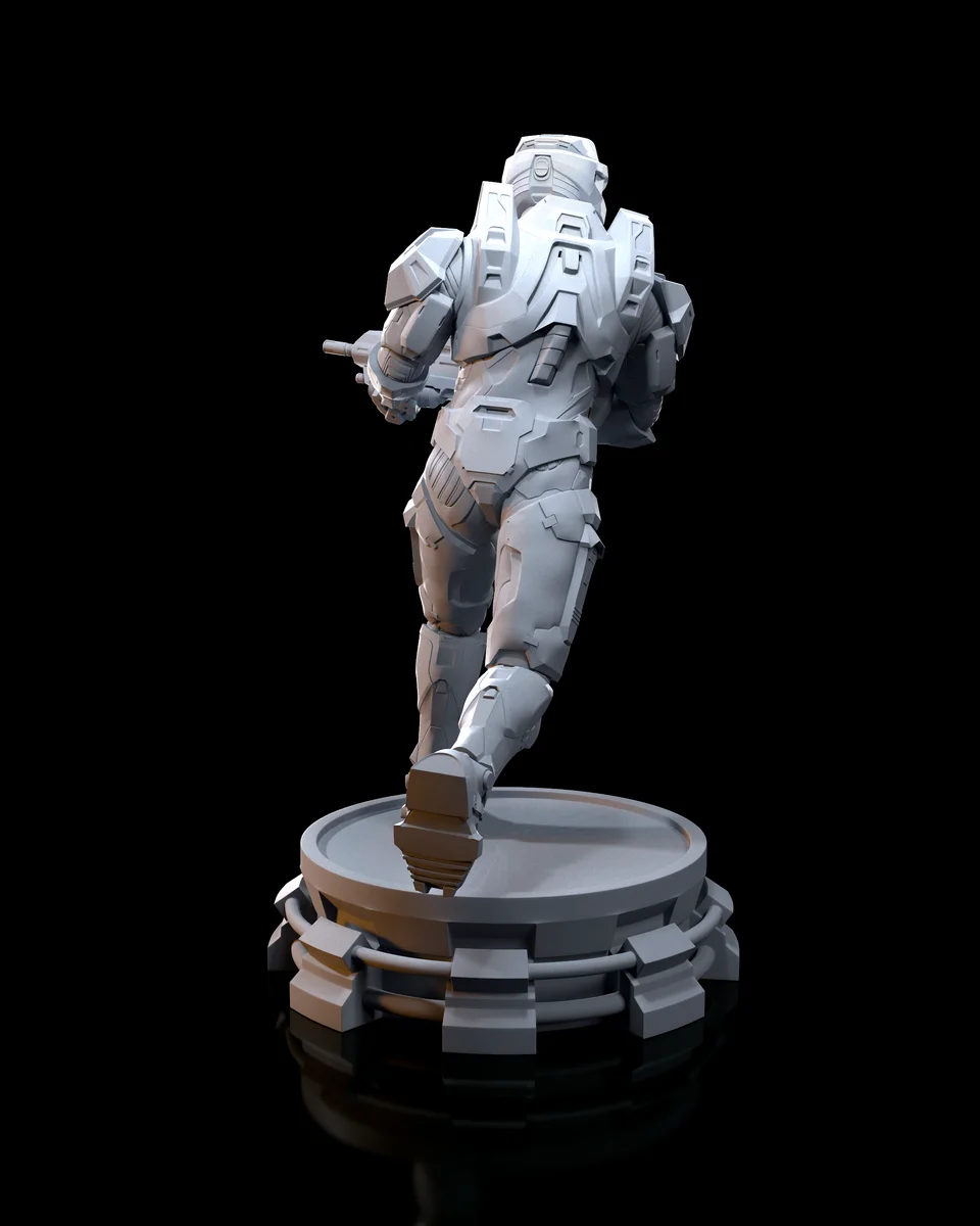 Master Chief | Fan Art | 3D Printed Resin Model Garage Kit | *Un-Painted* | H3LL Creator 4