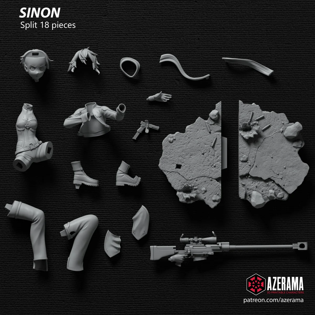 Sniper | Fan Art | 3D Printed Resin Model Garage Kit | *Un-Painted* | Azerama 6